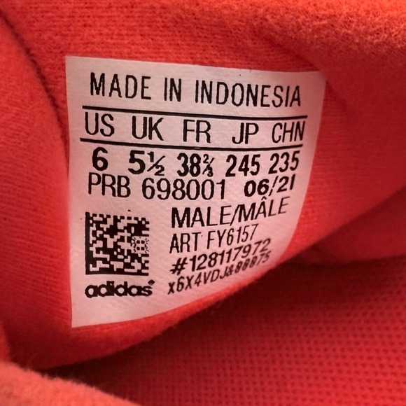 EUC Adidas Copa Sense.3 Indoor Soccer Junior Shoes Red White Mens Sz 6 FY6157 - Picture 2 of 16